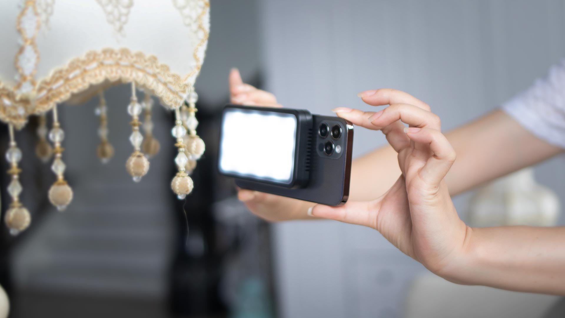 Portable video light helps get quality phone video.