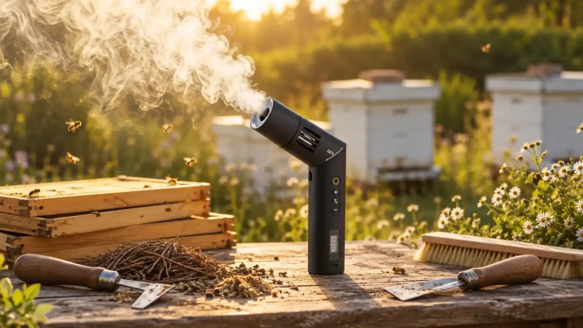 What does smoke do to bees?