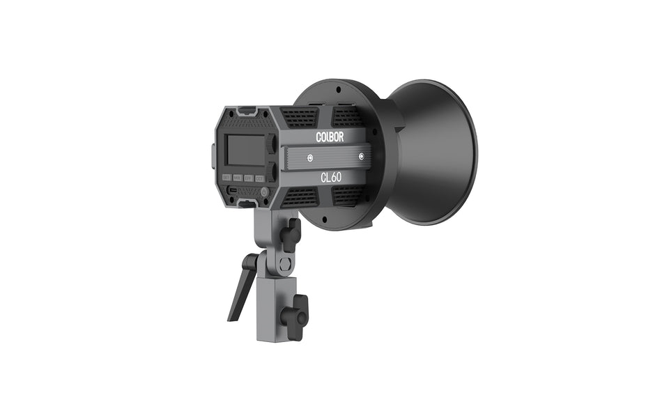 COLBOR CL60 best studio light for video comes with light base and reflector.